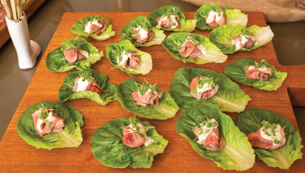 Lettuce Cups With Beef and Horseradish Cream