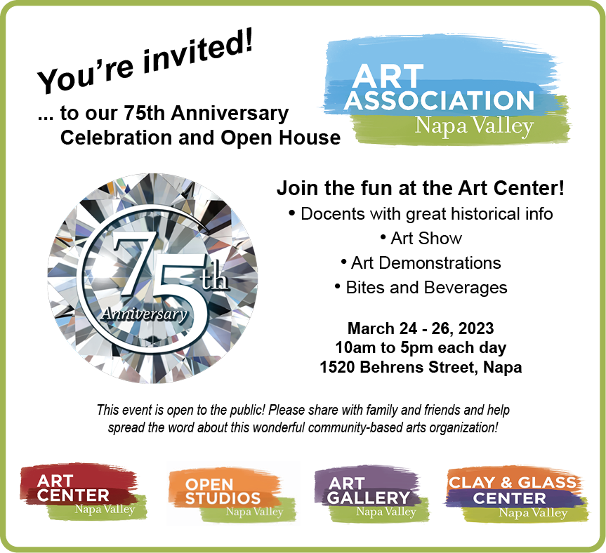 Art Association Napa Valley’s 75th Anniversary Celebration and Open House