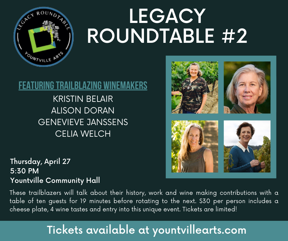 Yountville Arts Presents – ‘Legacy Roundtable #2