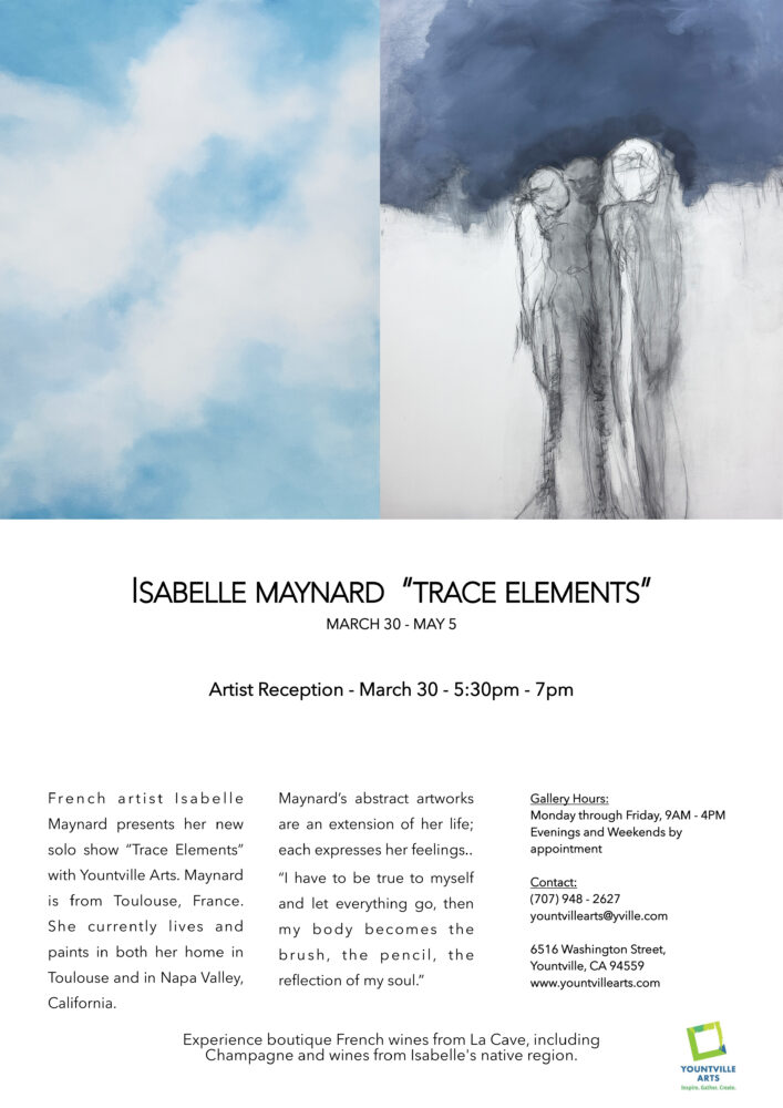 Yountville Arts Presents  – Artist Isabelle Maynard   New Solo Show ‘Trace Elements’