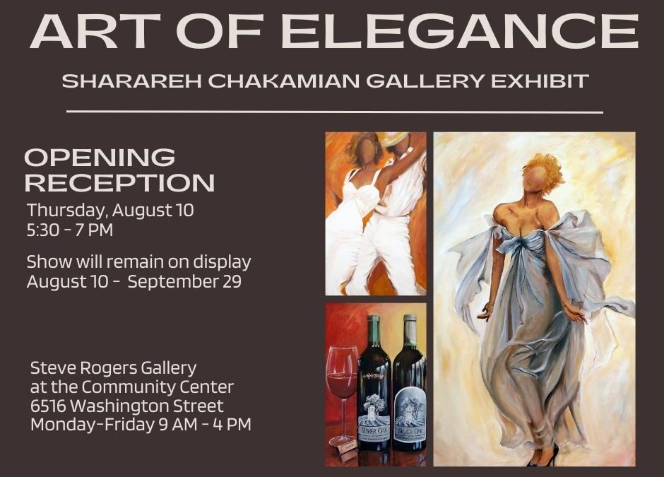 Yountville Arts Presents – ‘ART OF ELEGANCE’ The Art of Sheri Chakamian