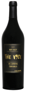 black bottle of Vice wine with gold writing on black label