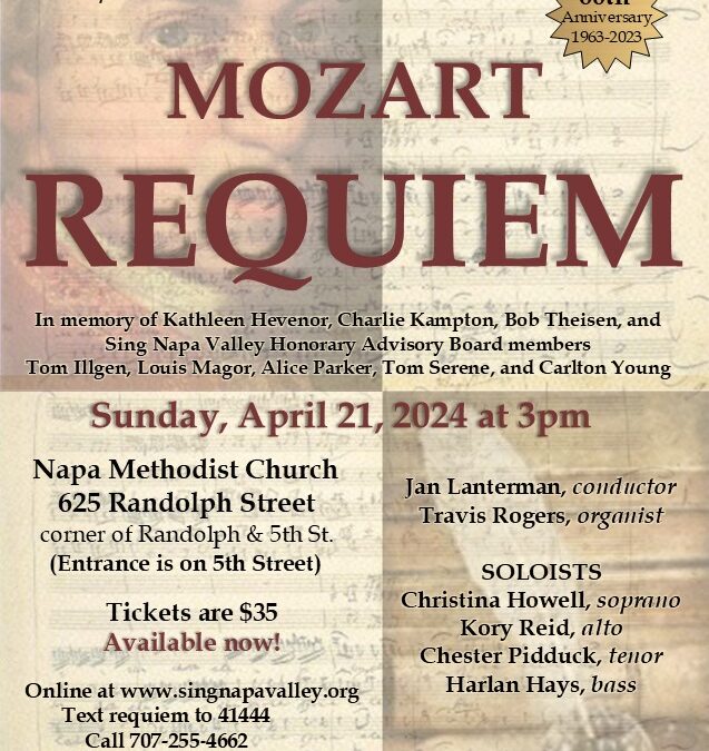 Sing Napa Valley Presents Mozart Requiem