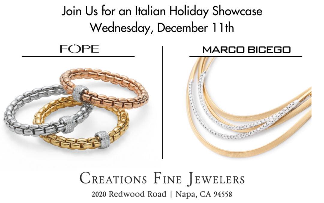 Join Us for an Italian Holiday Showcase Event at Creations Fine Jewelers!